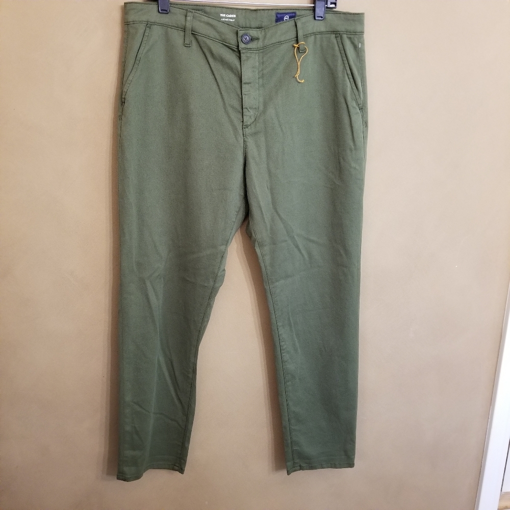 Ag Adriano Goldschmied Olive Green Trousers